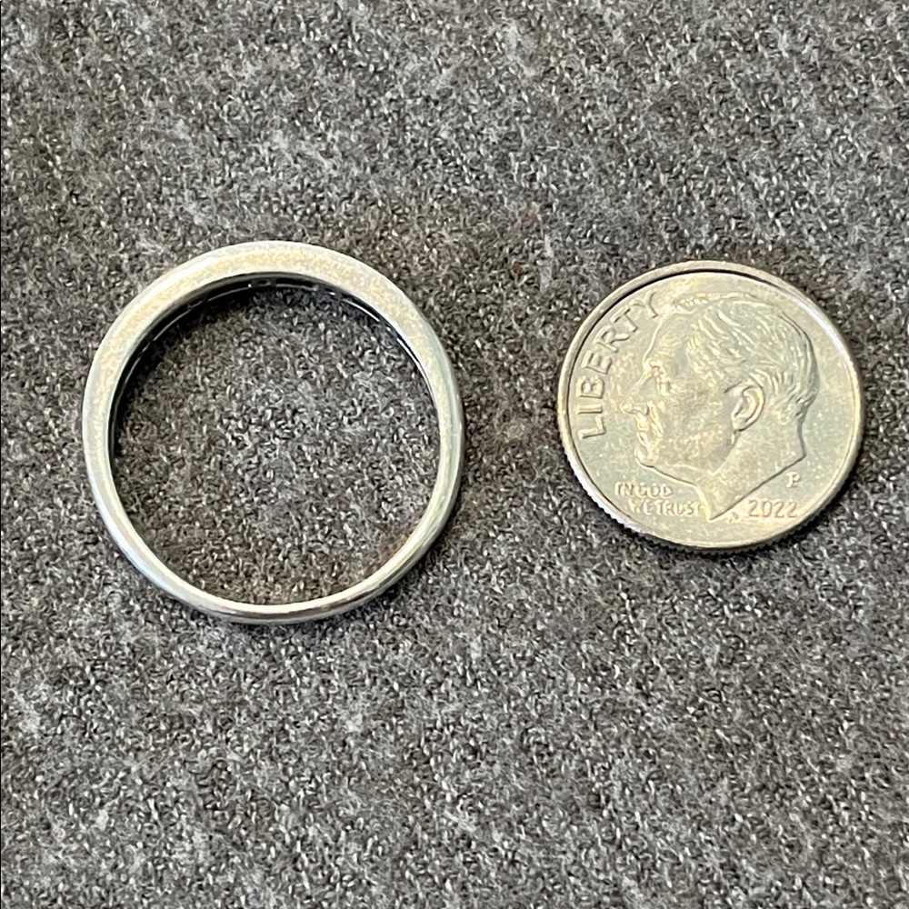 Sterling Silver Channel Cz Stacking Ring-8.5 - Picture 4 of 9